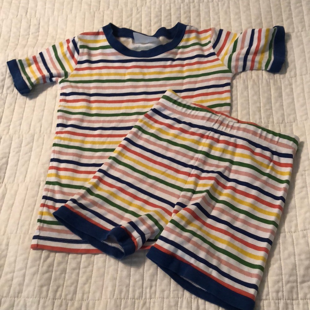 Maisonette x Lake rainbow stripe pajamas
